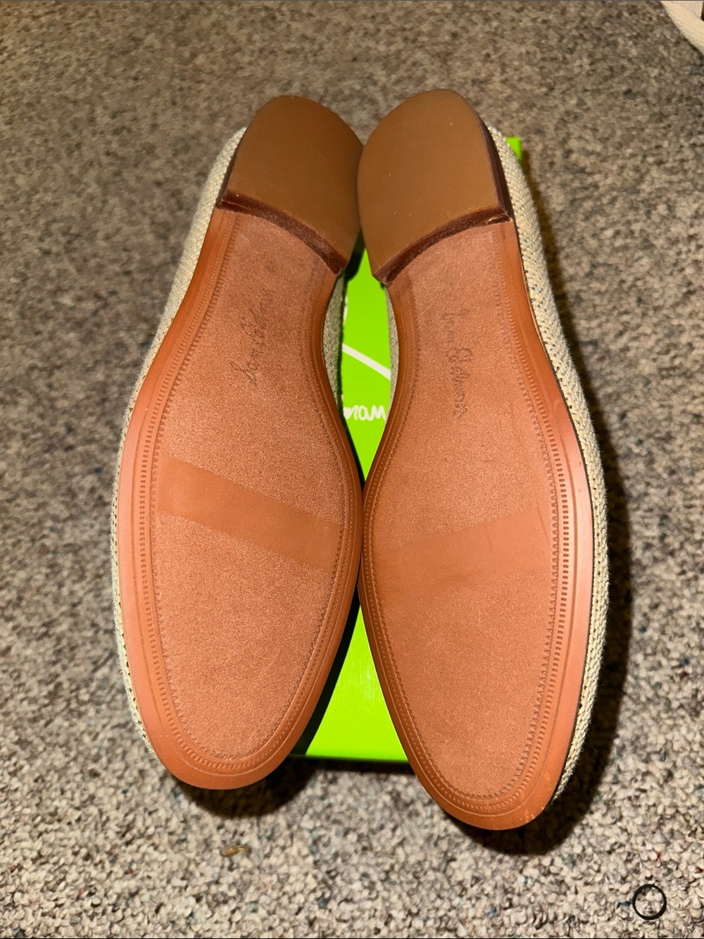 Sam Edelman Metallic Gold Woven Leather Loafers with Gold Horsebit - Picture 2 of 2